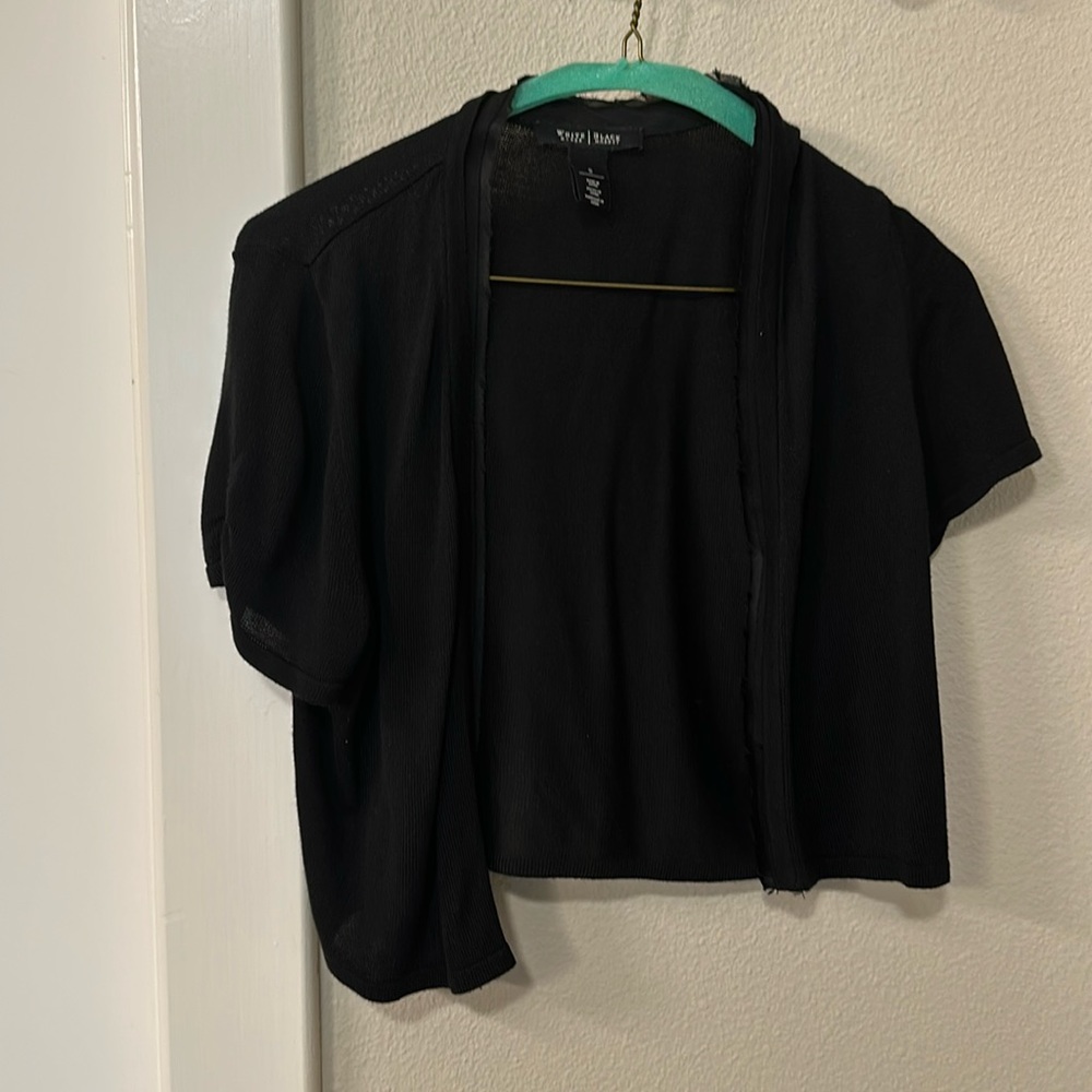 Short sleeve cardigan sweater
